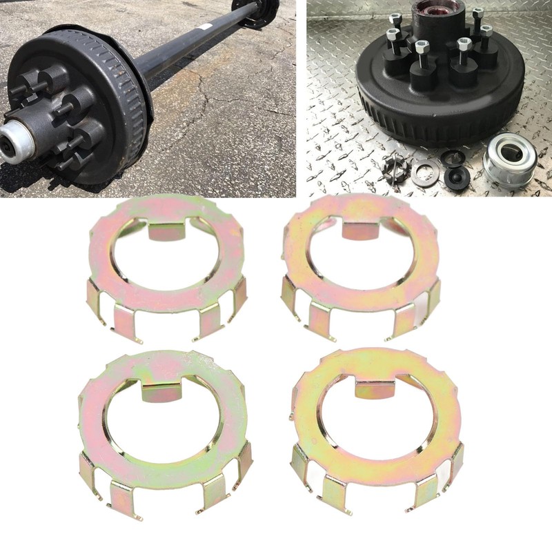 Trailer Spindle Nut Retainer, 4Pcs Metal Trailer Wheel Spindle Nut