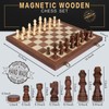 2 in 1 Magnetic Wooden Chess and Checkers Board Game