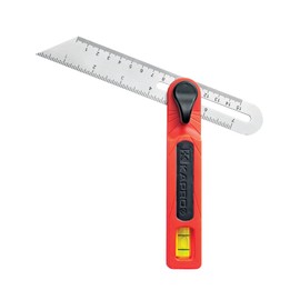 Kapro - 301 T-Bevel - Stainless Steel Blade - Features Vial, Trim Gauge, 15°, 30°, 45°, 60° & 75° Angle Markings, and Dual Directional Printed Scale - 7”