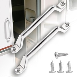 COOHAME 2 Pack RV Door Handle - 8.66 Inch Durable 304 Stainless Steel Metal Grab Handle for RV/Camper/Trailer/Motor Home/Boat/Yacht/Automotive/Cart/Truck/, Heavy Duty Handles Metal Entry Door Assist