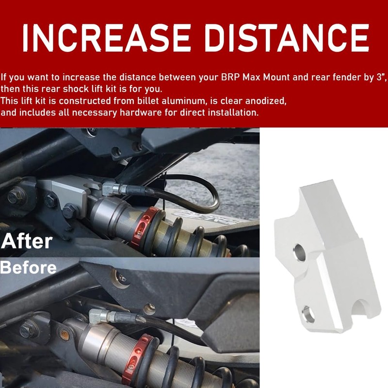 Generic Performance 3"" Rear Shock Lift Kit Extras Ryker Rear