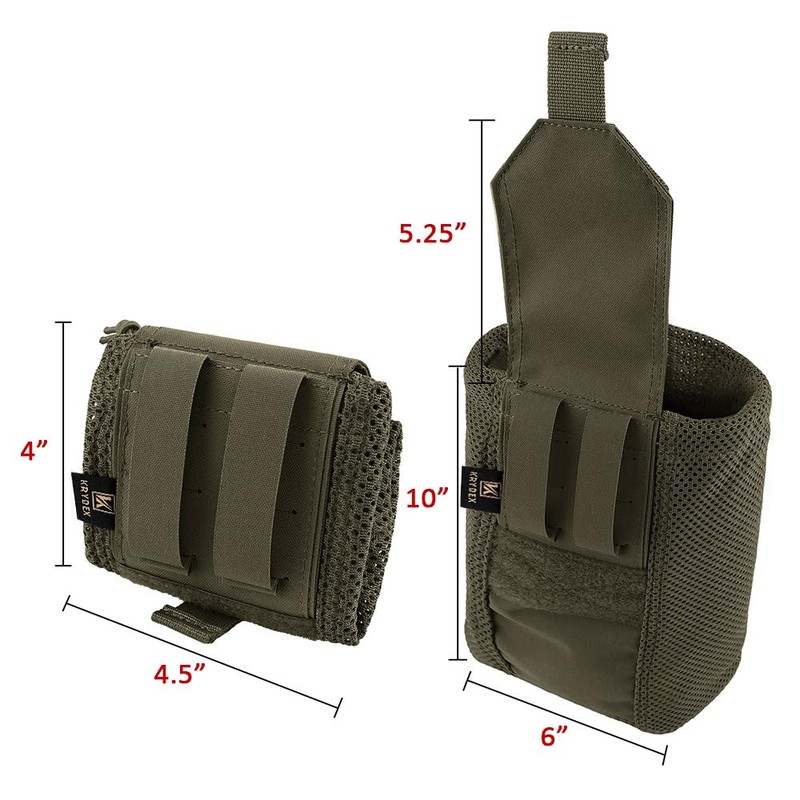 KRYDEX GEAR Tactical Dump Pouch, Molle Foldable Mag Bag Net