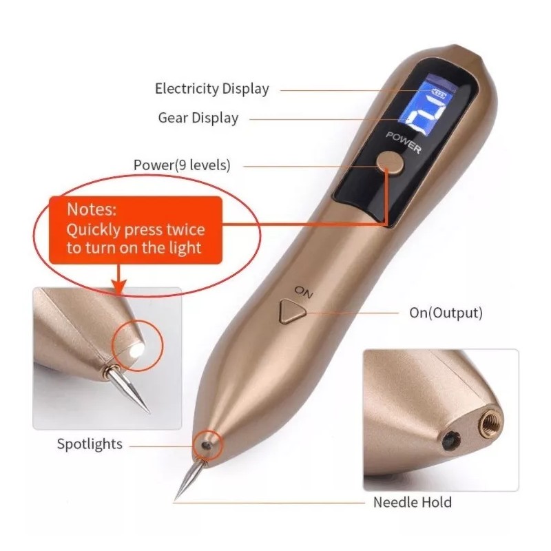 Lcd Ion Láser Tatuaje Pluma Recargable Topo Máquina De Elimi