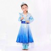 DH Gorgeous Little Girls Princess Cosplay Blue Costume Outfit Coat