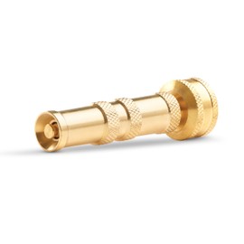 Gilmour Heavy Duty Brass Twist Hose Nozzle, Water Hose Nozzle for Cleaning and Watering, Garden Hose Nozzle with Adjustable Spray Pattern