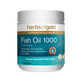 Herbs of Gold Fish Oil 1000mg 200 Capsules