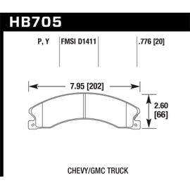 Hawk Performance HB705P.776 SuperDuty Disc Brake Pad