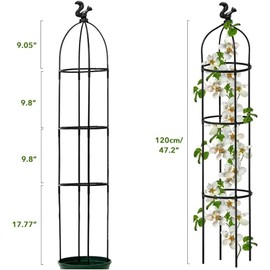 HASTHIP® Estacas de Soporte para Plantas jardín - Soportes plástico para Enredaderas 120 cm