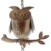 Mayrich 26.5" Distressed Metal Bronze-Tone Owl Wind Chime