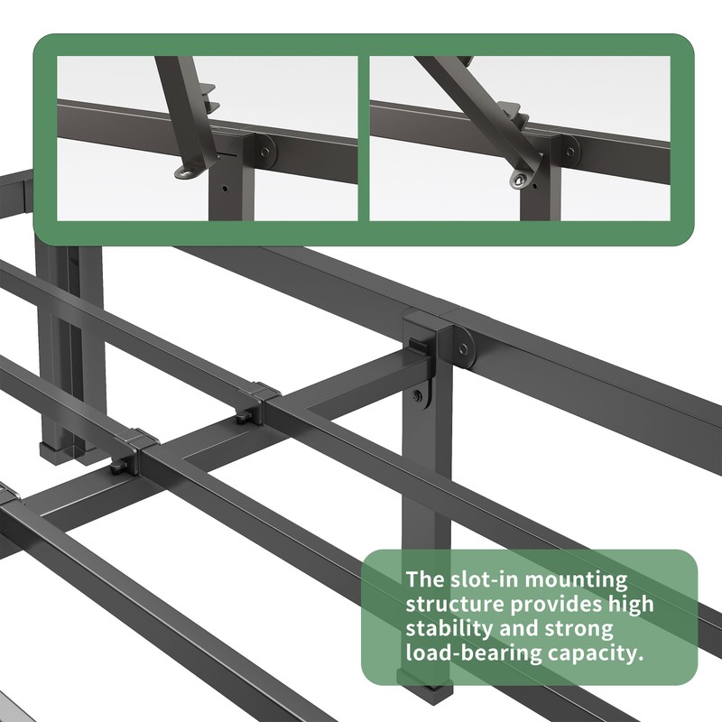 NKZ 18 Inch Metal Platform Bed Frame, Twin Size Bed
