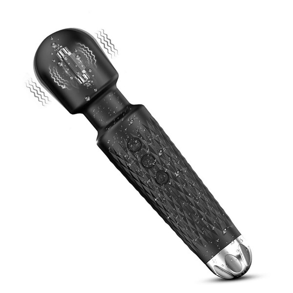 Wireless Handheld Powerful Massager, with 10 Quiet Vibration Modes, Suitable