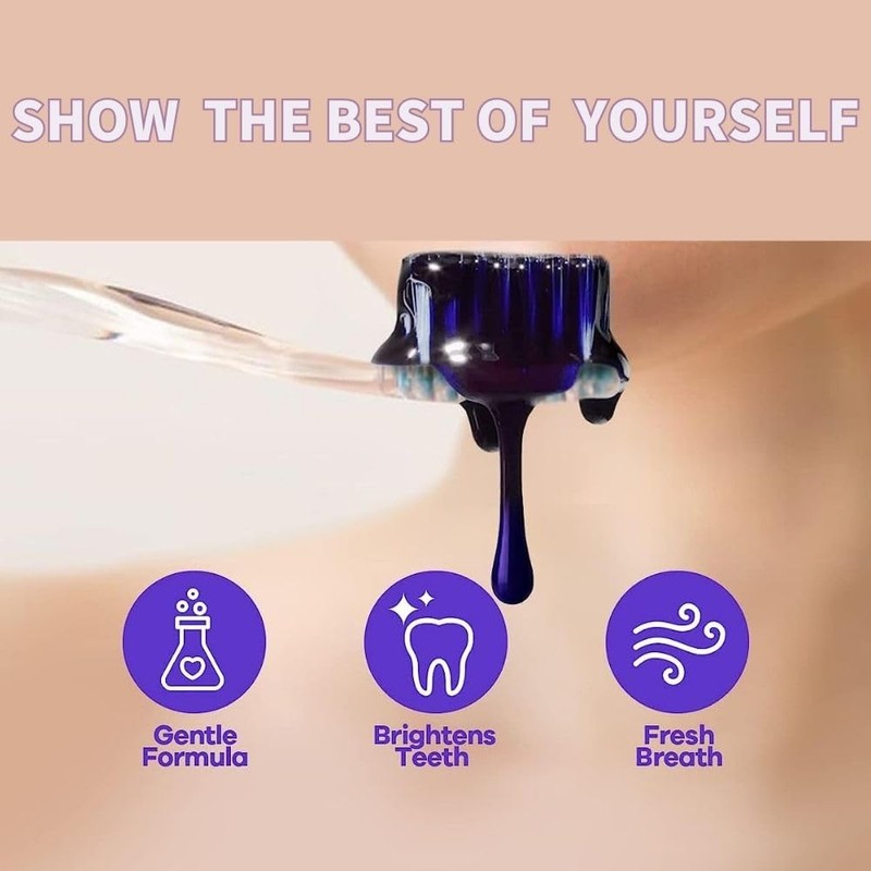 Purple Toothpaste for Teeth Whitening,Purple Toothpaste, Purple Whitening Toothpaste, Purple
