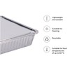 MATANA 25 Large Aluminium Trays with Lid, Aluminium Baking Mould,