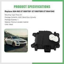 SCITOO HVAC Heater Blend Door Actuator for Toyota for Avalon 1999-2004, for Toyota for Camry 2002-2006, for Toyota for Solara 2004-2008 604-960 Heater Blend Door Levers