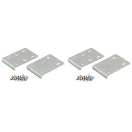 x4 Kitchen Cupboard Door Hinge Repair KIT Includes 4 Plates and Fixing Screws - Silver