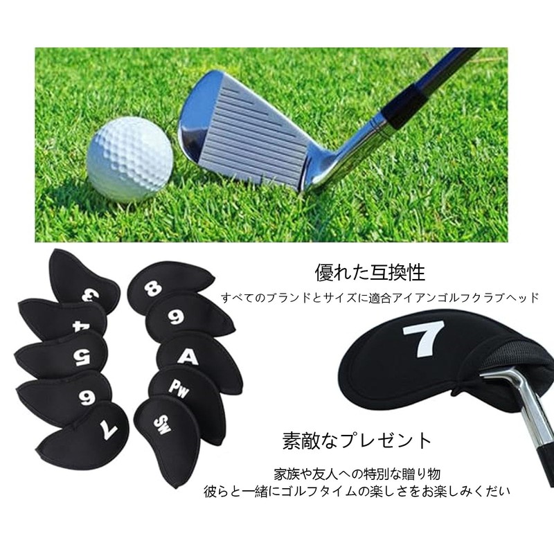 SZSL Golf Iron Covers Head Covers (3-9, A, Pw, Sw)