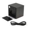 ThreeH Wooden Digital Alarm Clock,Cube Little Clock with LED Temperature