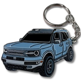 FOUR WHEEL BEAST Bronco Sport Keychain compatible with Ford Bronco Accessories 2023 2024 4 door Key Chain Fob Gift (Area 51)