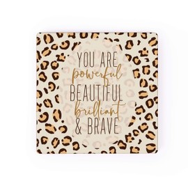 Powerful Beautiful Cheetah 2.75 x 2.75 Wood Inspirational Refrigerator Magnet
