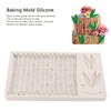 Silicone Mold Safe Elastic Grey Leaves Bamboo Design Tear Resistant