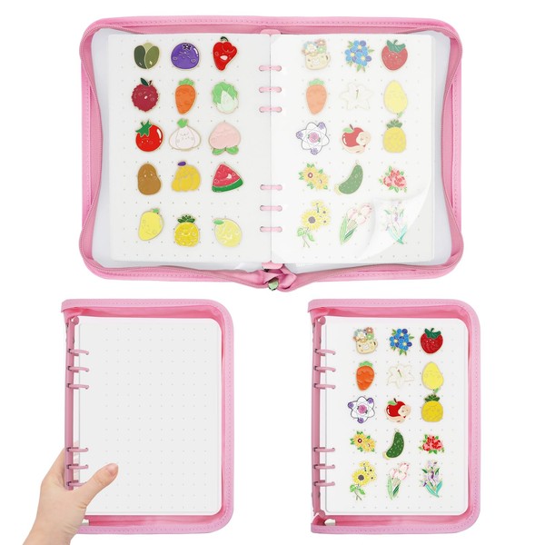 LIQALU Pin Display Book Enamel Pin Collection Holder Trading Book