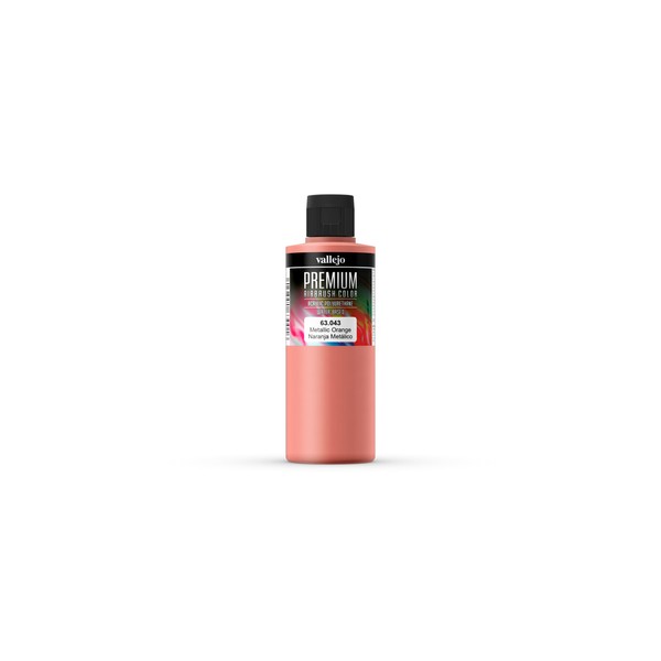 Vallejo AV Premium Color, 200ml, Pearl & Metallics Orange, Model
