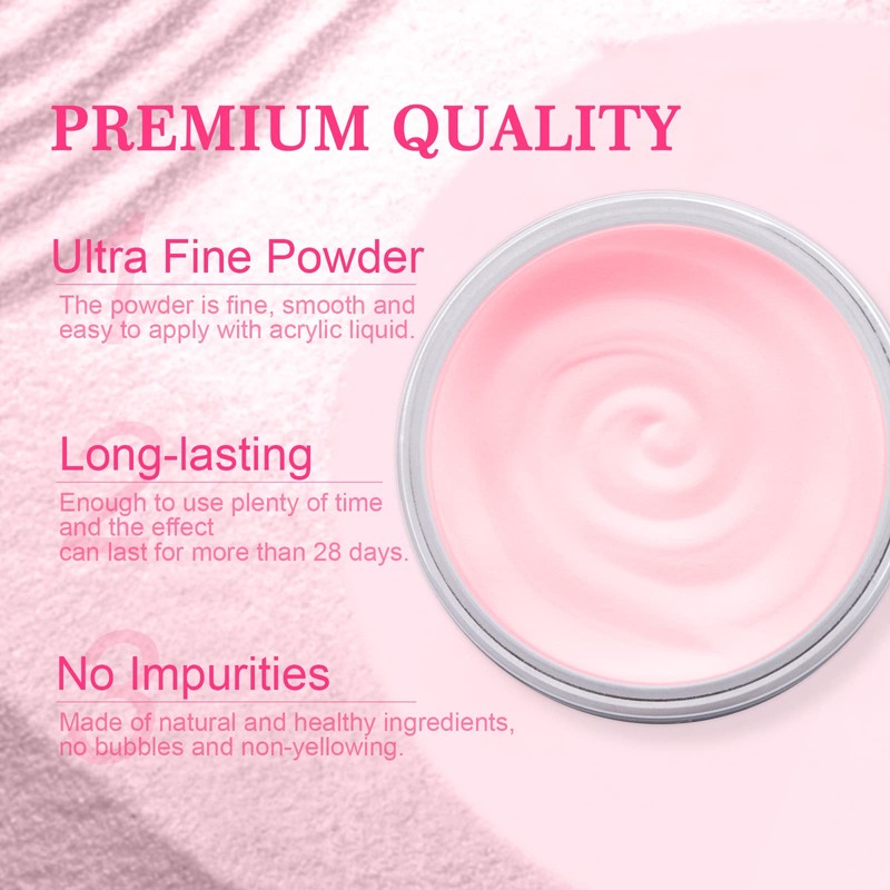 SAVILAND Acrylic Powder Nails 150 g Pink Acrylic Powder for