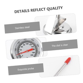 Vaguelly Stainless Steel Thermometer for Grilling BBQ Supplies Accurate Meat Temperature Measurement Tool Compact and Portable Design for Cooking and Barbecue Enthusiasts