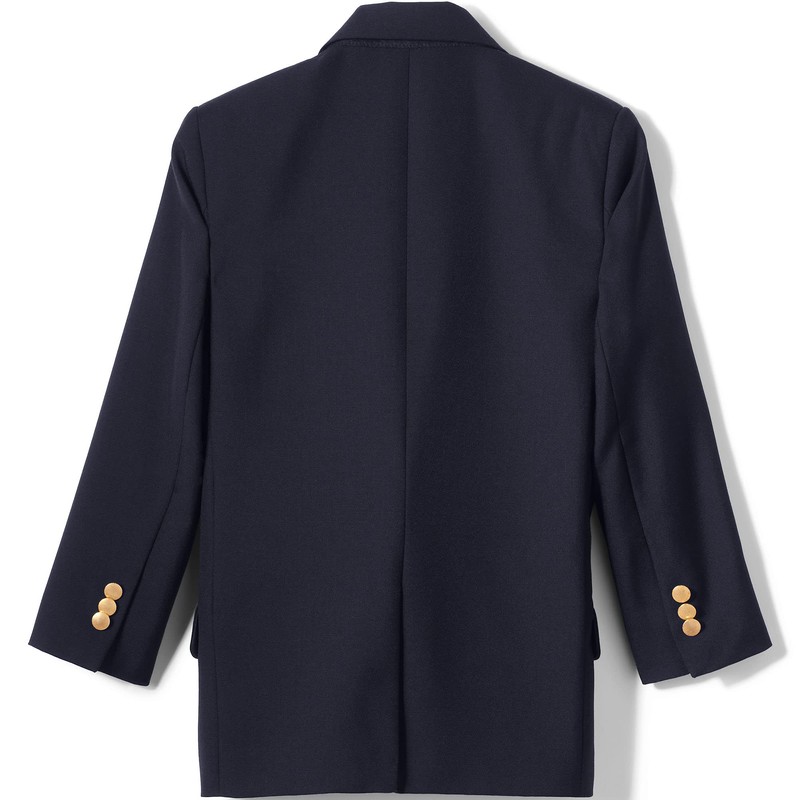 Lands' End Boys Hopsack Blazer 16 Deep Navy