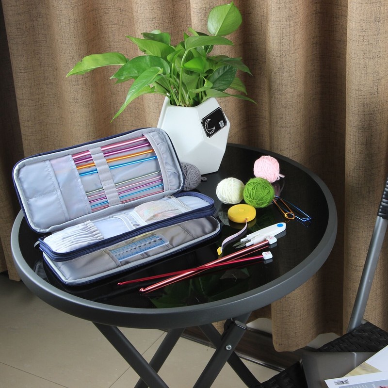 Teamoy Knitting Needles Storage Case, Loop Needles (Up to 9.8