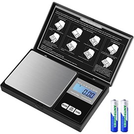 Diyife [Actualizar Panel] Báscula Digital de Bolsillo 500g/0,01g, Mini Balanzas de Precisión, Báscula de Joyería, Portátil Báscula Electrónica con Pantalla LCD, Función Tara, para Cocina, Joyería