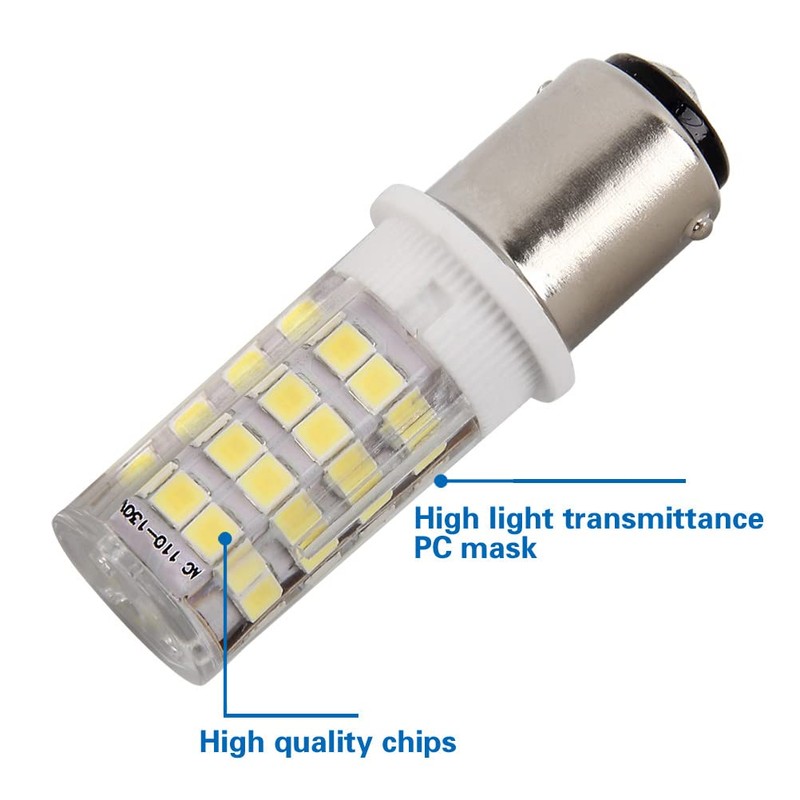 HRYSPN BA15D Double Bayonet Sewing Machine LED Light Bulb 5