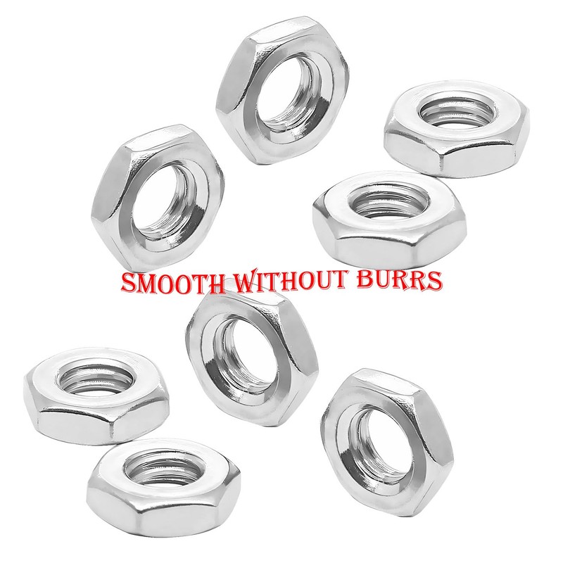 Ctyjia 30 PCS Hex Thin Nuts M6 Locking Nuts, 304
