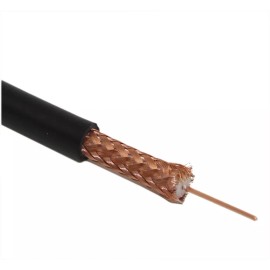 My Cable Mart RG59 DUAL SHIELD Black HI-BANDWIDTH Bulk Coax Cable PER FOOT   Black