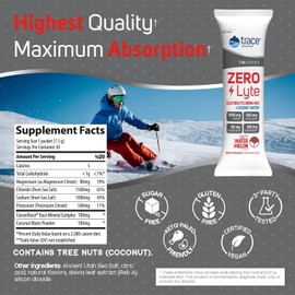 Trace Minerals Trace Minerals ZeroLyte - Sodium & Electrolyte Replenishment - Energy & Hydration Support Drink Powder - Nerve & Muscle Function Support - Salty Watermelon, 30 Packets (30 Servings)
