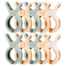 RosewineC Large Clothes Pegs, Pack of 10 Large Pegs for Beach Towel, Towel Clips for Beach Loungers, Large Clothespins, Beach Towel Clips for Lounger, Pegs for Pool Tarpaulin