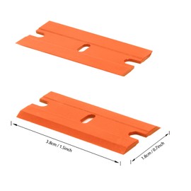 FOSHIO Plastic Razor Blades 100PCS Double Edged 1.5 Inch Suit for Razor Blade Scraper, Plastic Scraper with Plastic Blades for Remove Decals Stickers Adhesive Label and Glass Clean