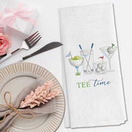 DNEULYR Golf Cocktail Kitchen Towels, Gifts for Golf Lovers Players Decorative Hand Towels, Cocktail Lover Gifts Dish Tea Towels for Kitchen Bar Cart Decor, 16x24 Inch