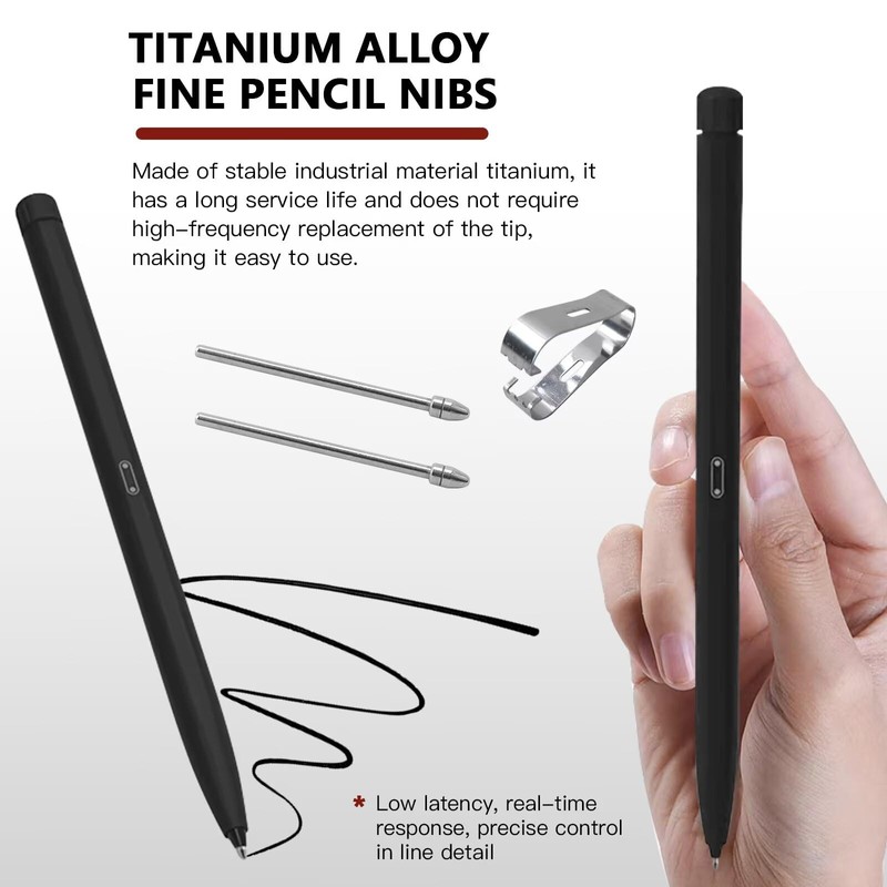 HaeKap 2PCS Titanium Alloy Metal Fine Nibs Replacement,Ballpoint Nibs not