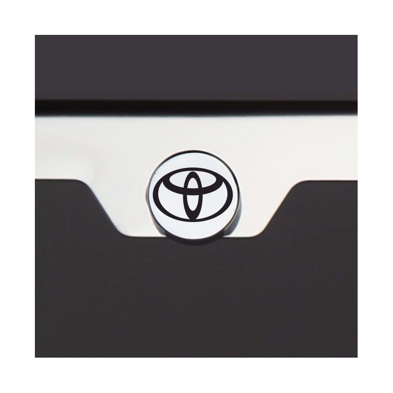 KA Chrome T304 SS License Plate Frame Tag Toyota Black