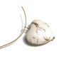 Kintsugi Smaller 3/4" 20mm White Howlite Broken Heart Mended with