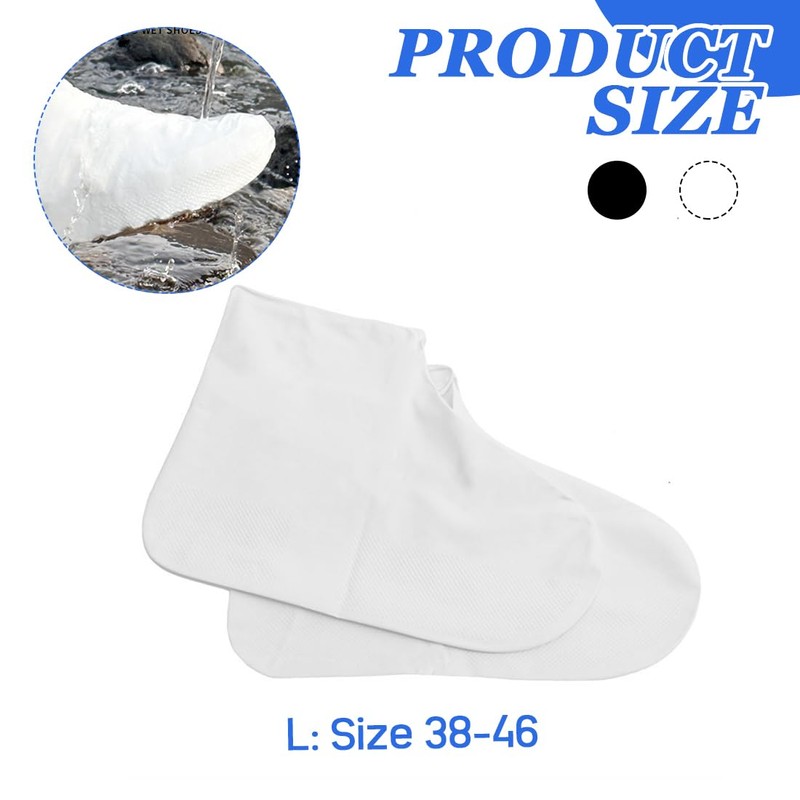 VONJUMA 2 Pairs Shoe Covers Waterproof Non-Slip Shoe Covers Reusable