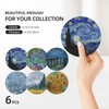 Absorbent Ceramic Coasters for Drinks with Cork Base Art Coasters