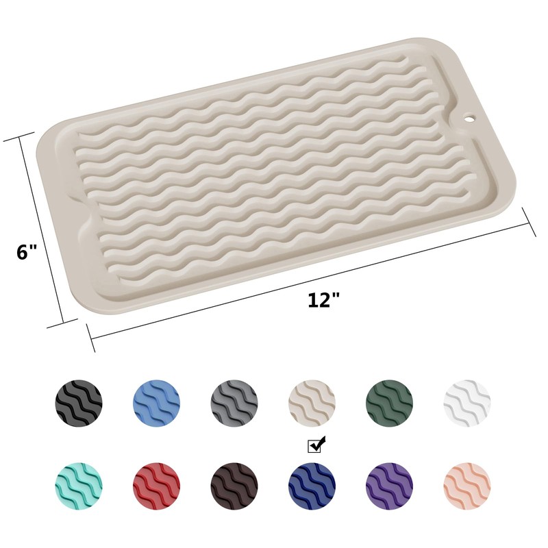 ZLR Silicone Sponge Holder & Sink Caddy Tray (6" x
