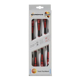 BONDHUS Precision Grip™ Precision Screwdriver Set, Set of 6 [1.5x60, 2.0x60, 3.0x75, PH00x60, PH0x60, PH1x80x] No. 4370