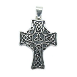 Echter Sterling Silber Anhänger Keltisches Kreuz Massiv Punziert 925 PE001408