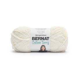 Bernat Cotton Terry Cotton Yarn - 3 Pack of 120 g / 4.2 oz - 47% Cotton 32% Acrylic 21% Nylon - #4 Worsted (Medium) - 209m /229Yards - for Knitting, Crochet and Amigurumi