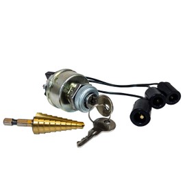 Interruptor de arranque de encendido con llave militar, enchufe de 4 posiciones Acc/Off/ON/Start compatible con Humvee M998 HMMWV 24 V