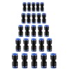 HUAZIZ Pack of 25 Straight Pneumatic Connectors, Air Push Quick