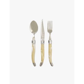 Laguiol tableware marble beige 1 person set (3p) / 라귀올 테이블 양식기 마블베이지 1인 세트 (3p)